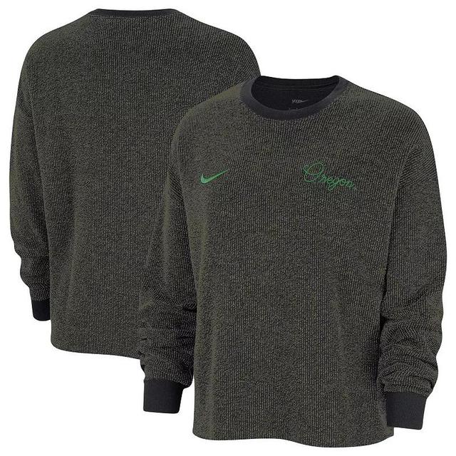 Womens Nike Oregon Ducks Yoga Script Pullover Sweatshirt Product Image