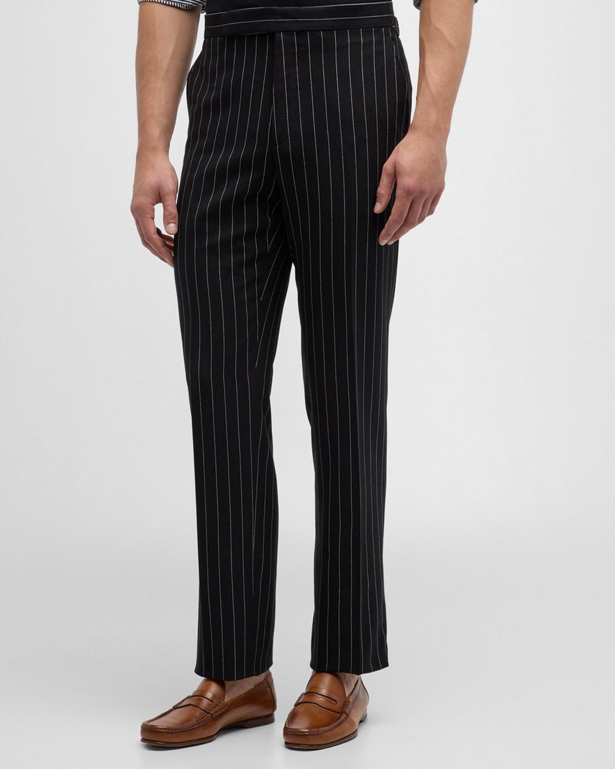 Men's Gregory Hand-Tailored Striped Trousers Product Image