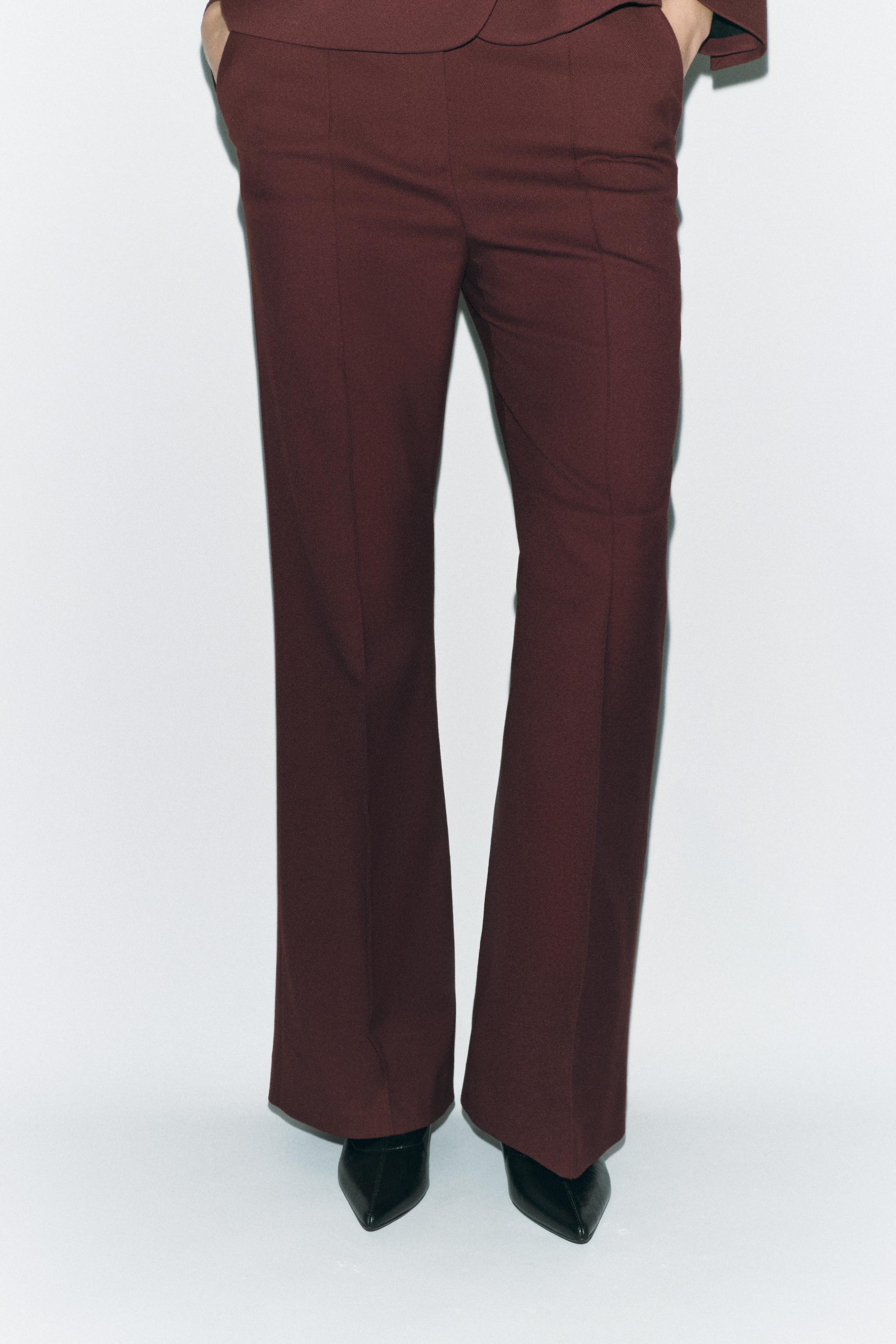 FLARED SEAMED PANTS ZW COLLECTION PANTS Product Image