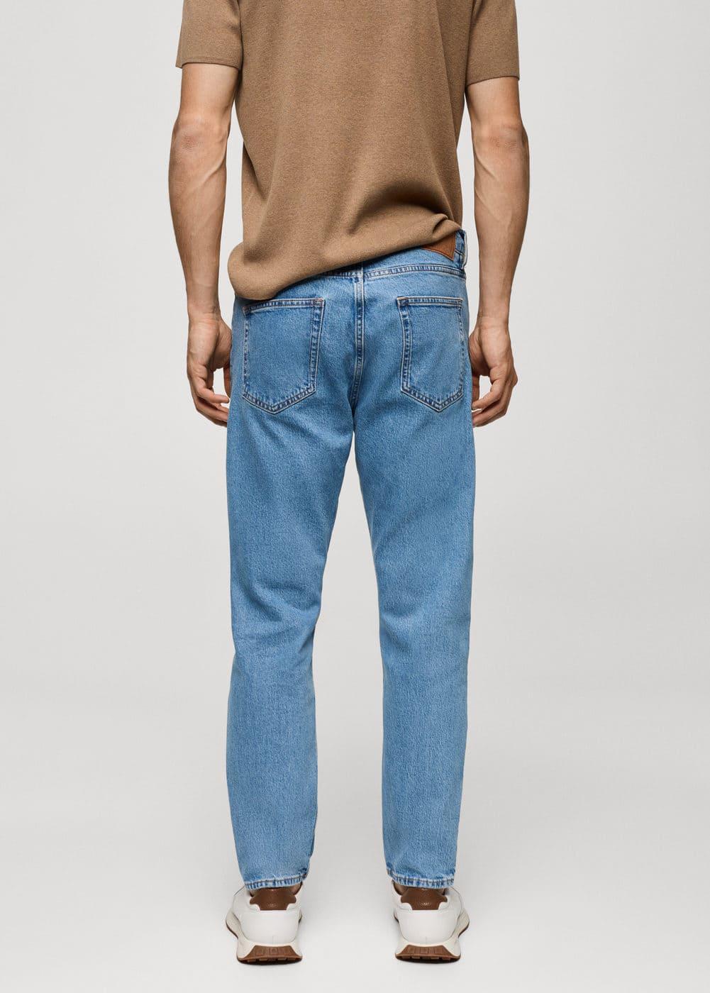 MANGO MAN - Ben tapered cropped jeans medium blueMen Product Image