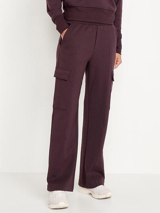 High-Waisted Dynamic Fleece Cargo Pants Product Image