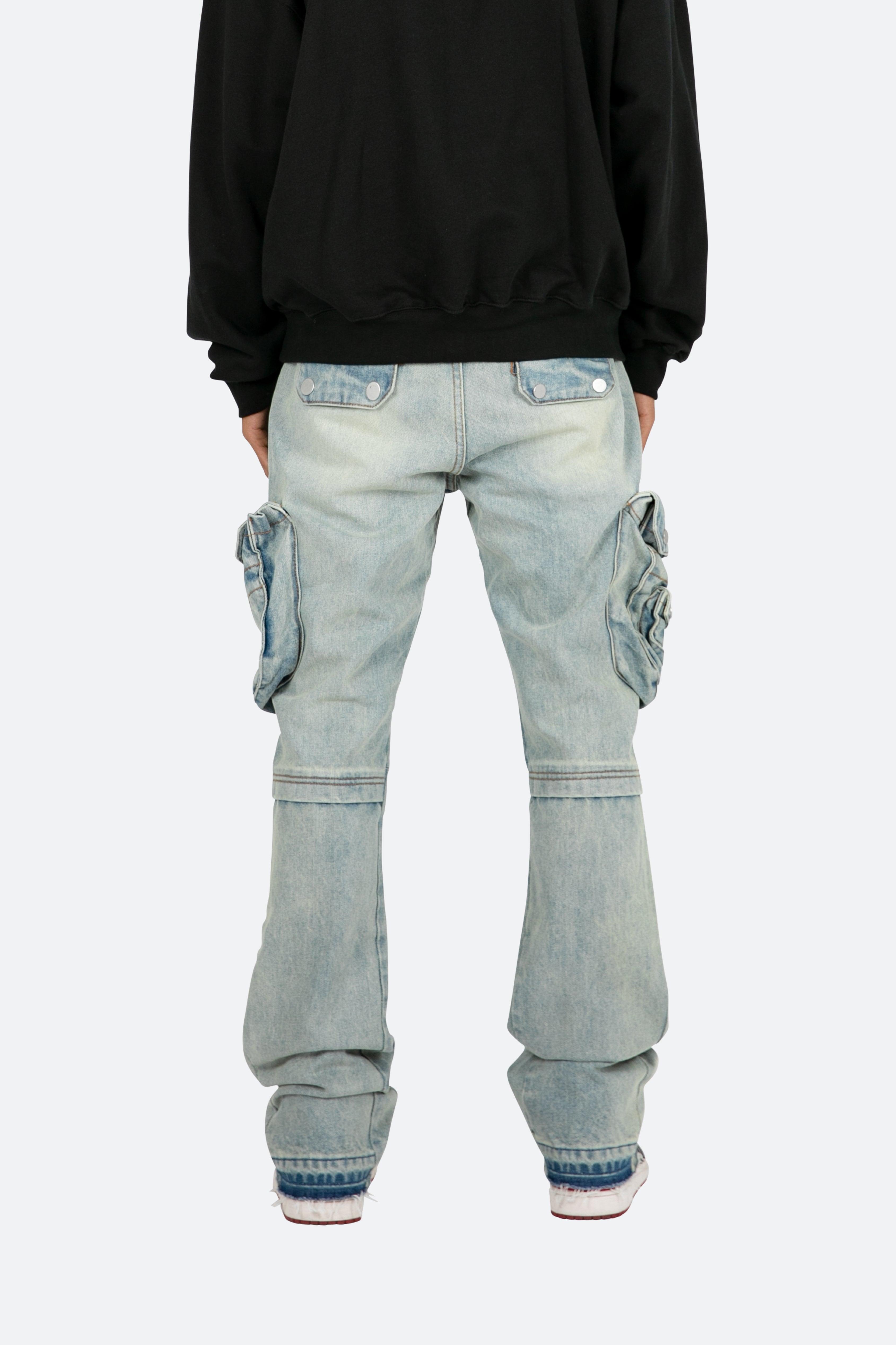 B480 Cargo Flare Denim - Vintage Blue Product Image