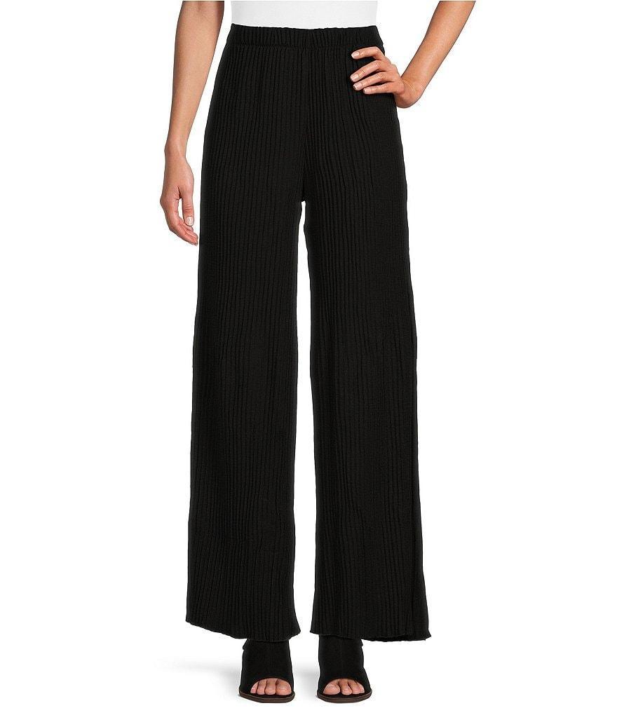 M Made In Italy Pleated Elastic Waist Wide Leg Pant Product Image