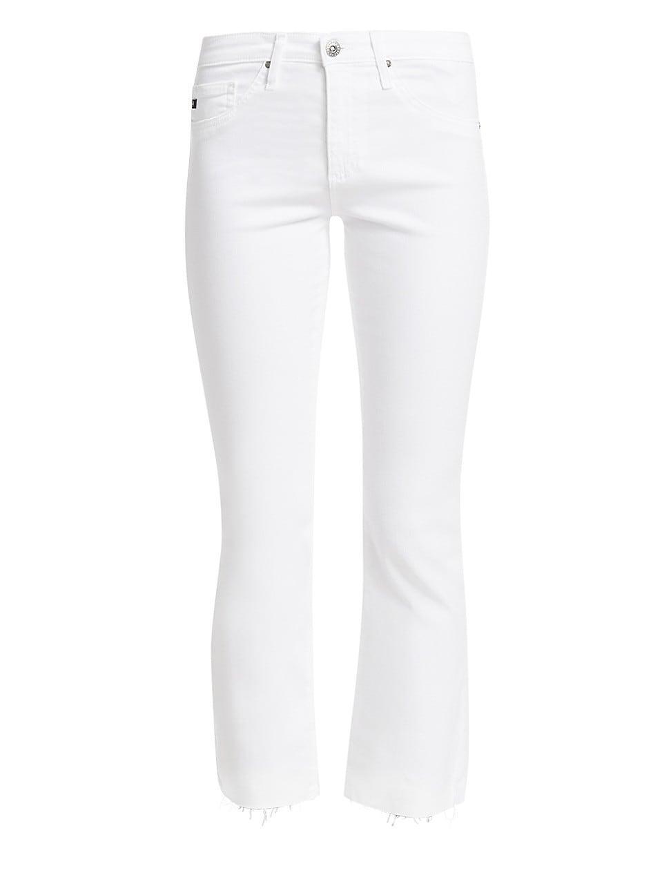 Womens Jodi Mid-Rise Raw-Edge Hem Stretch Crop Flare Jeans Product Image