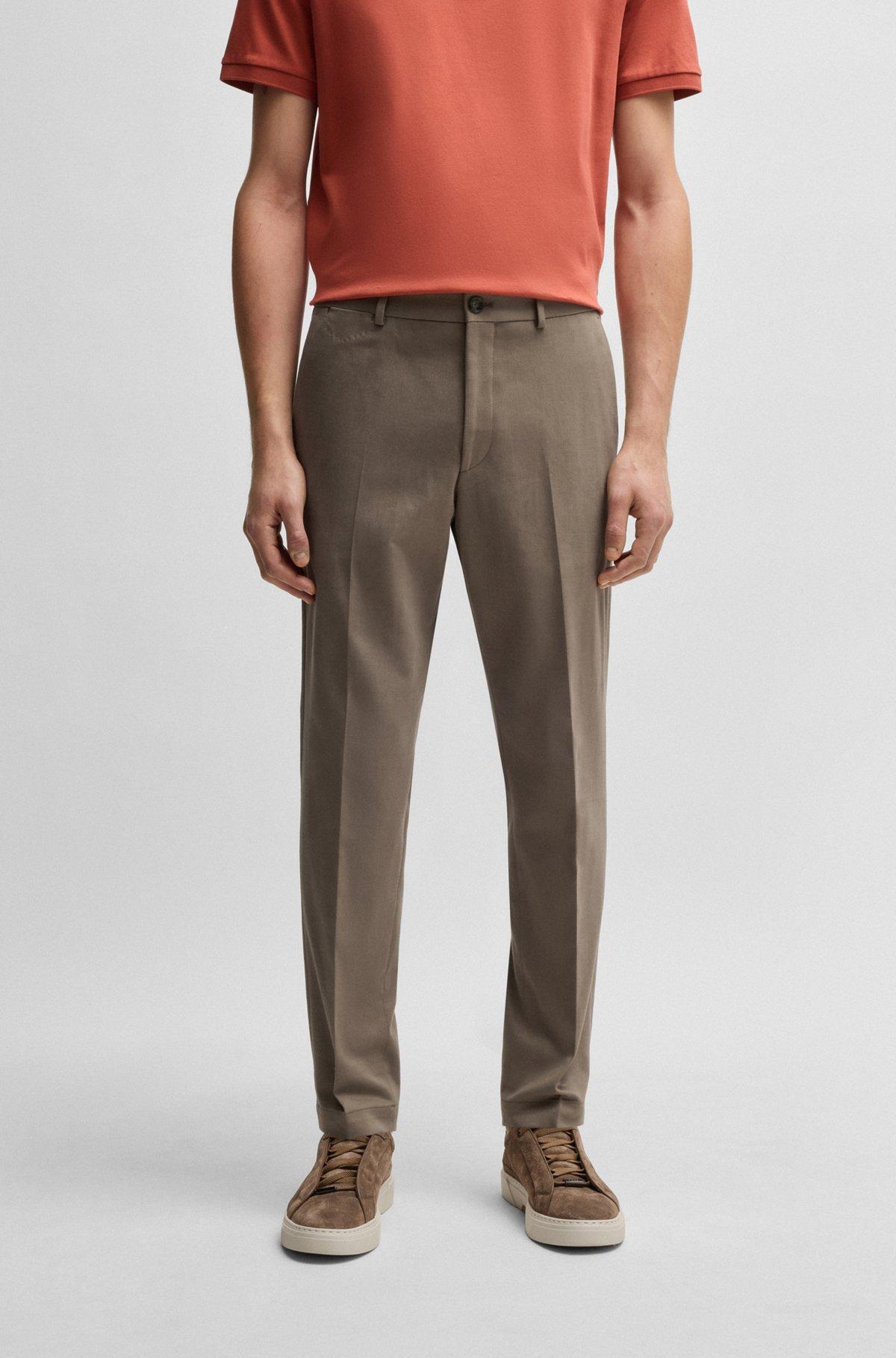 Slim-fit trousers in cotton, cashmere and stretch Product Image