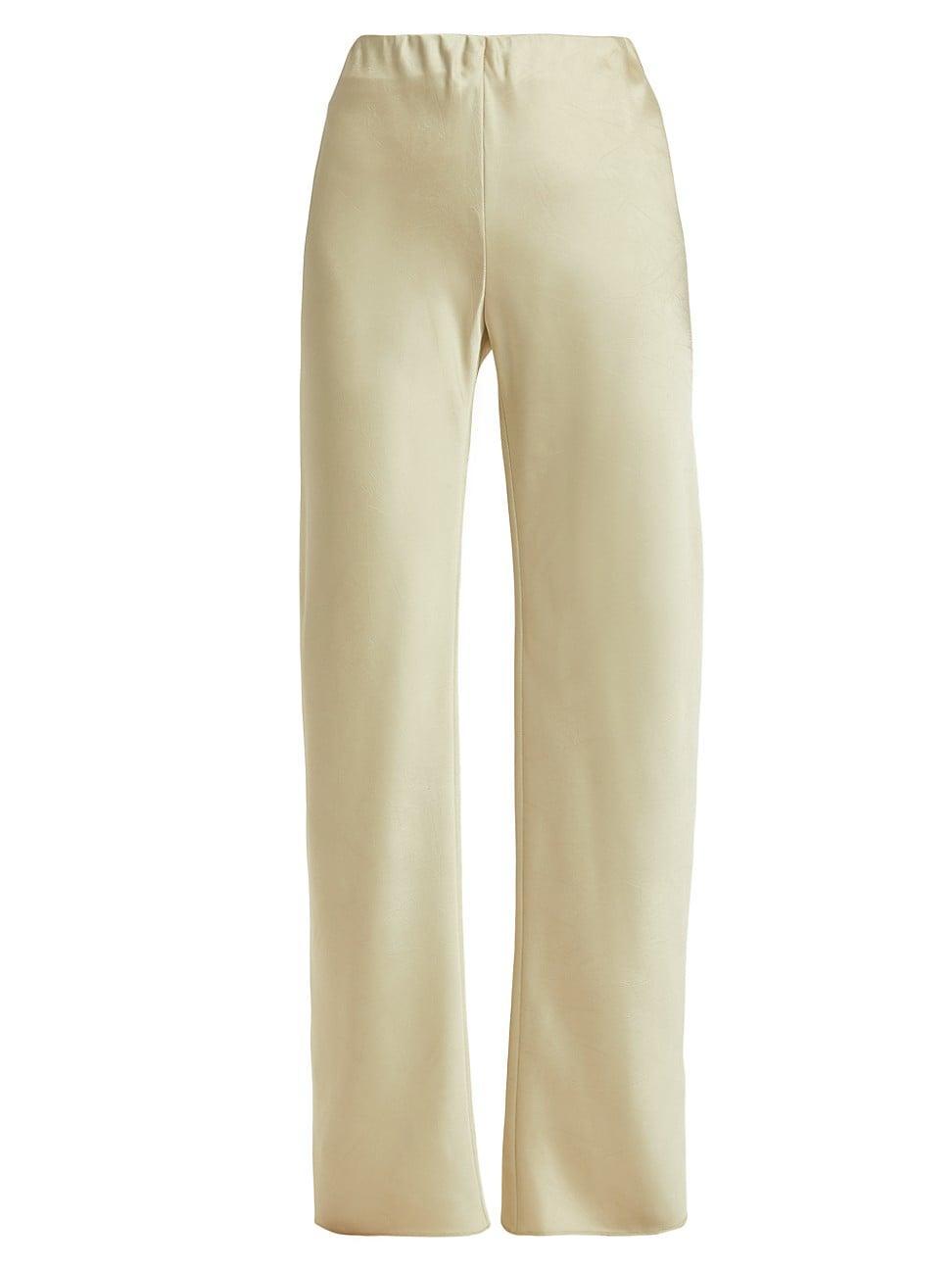 High-Waist Satin Bias Pants Product Image