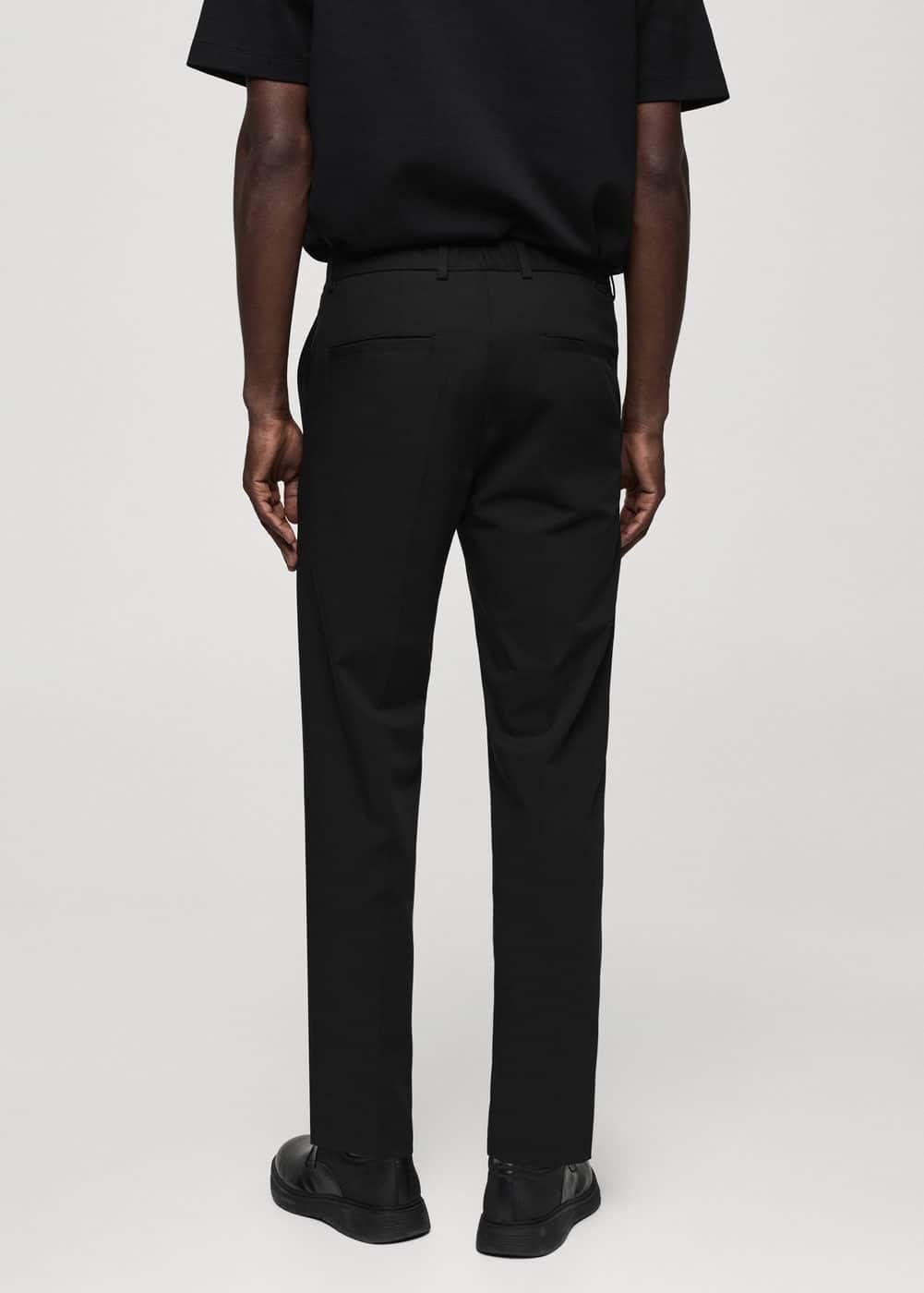 MANGO MAN - Slim fit stretch pants blackMen Product Image