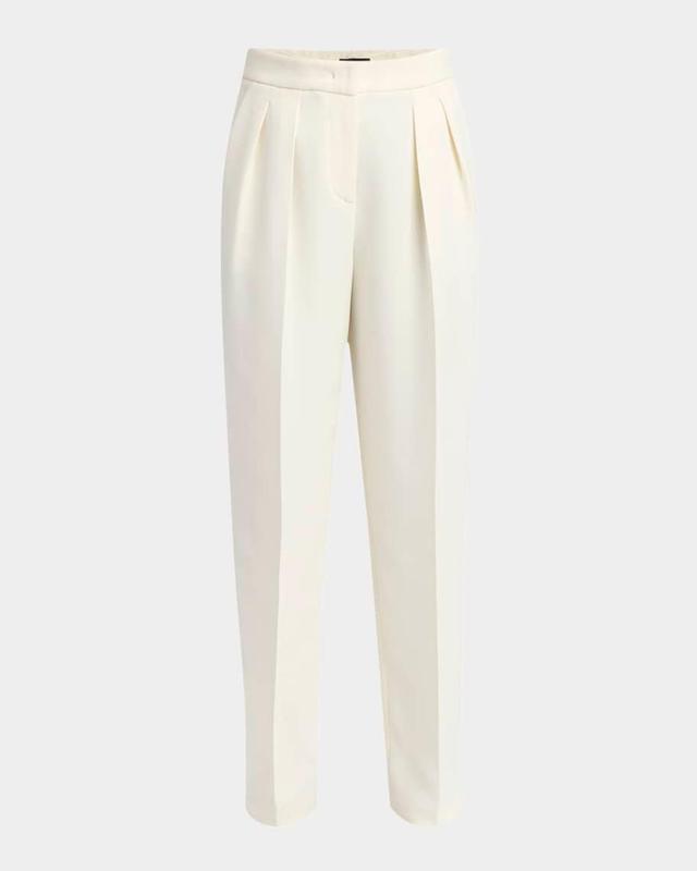 Pleated Cady Straight-Leg Tuxedo Trousers Product Image