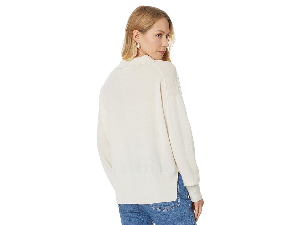 Splendid Tori Cashmere Polo Sweater (Pale Oak Heather) Women's Sweater Product Image