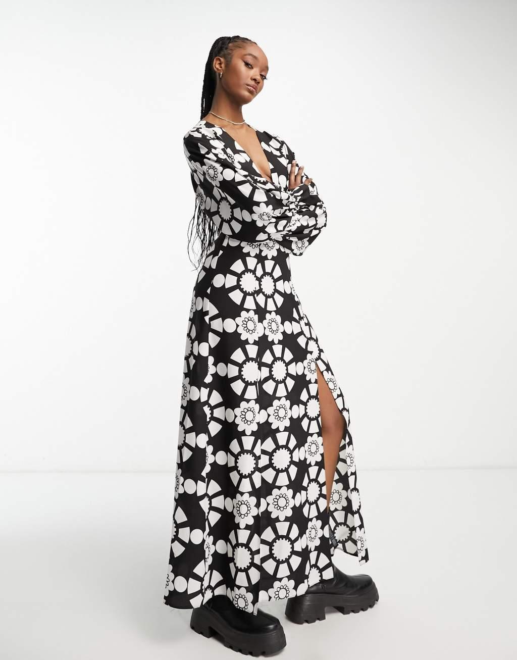 ASOS DESIGN Tall plunge batwing maxi dress Product Image