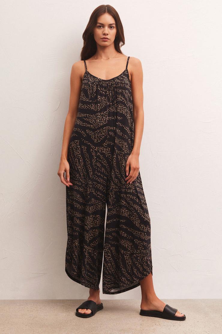 Flared Wild Dot Jumpsuit Product Image