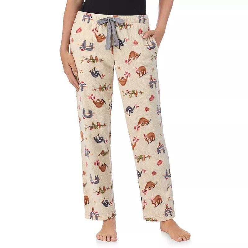 Womens Cuddl Duds Minky Fleece Open Leg Pajama Pants Product Image