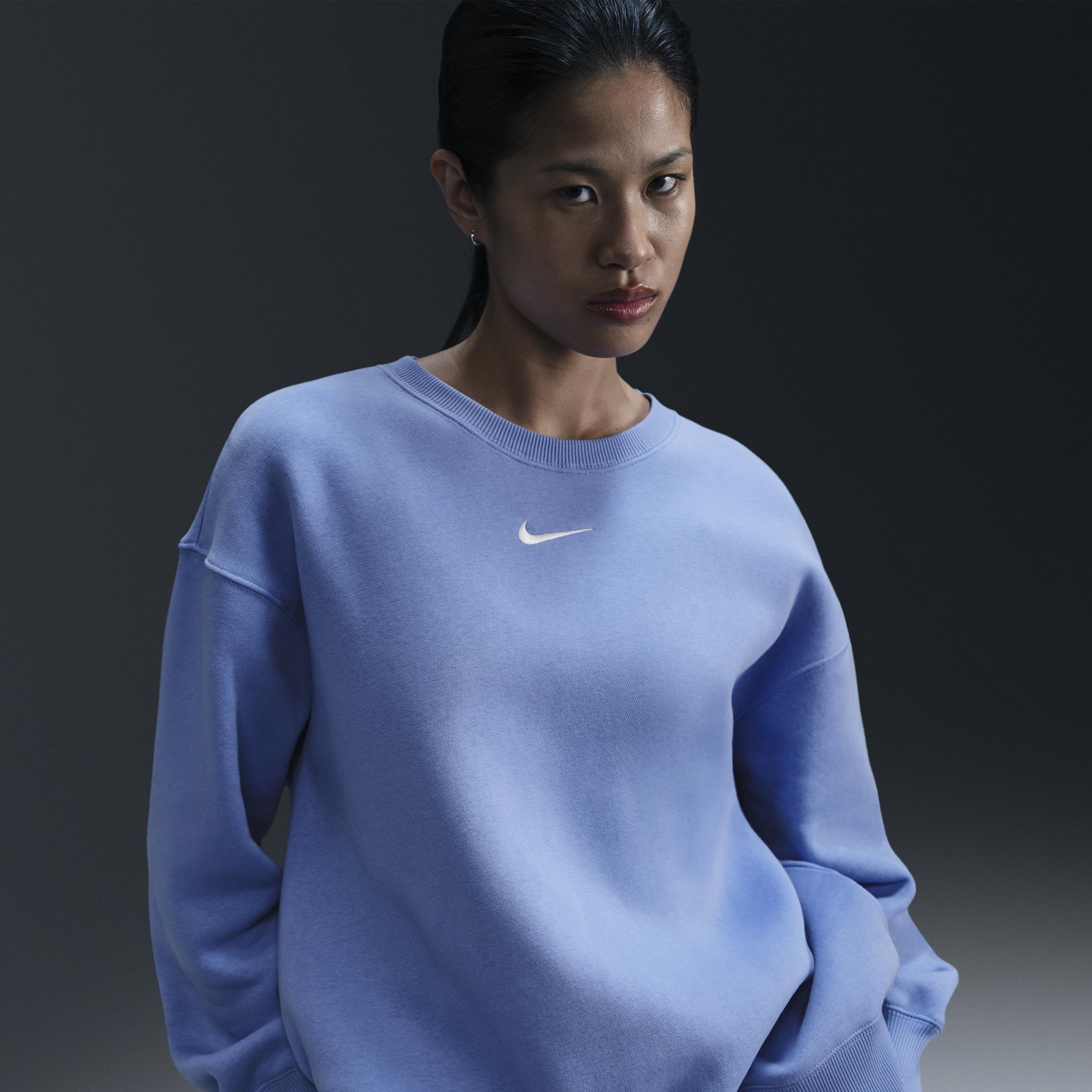 Womens Nike Sportswear Phoenix Fleece Oversized Crew-Neck Sweatshirt Product Image