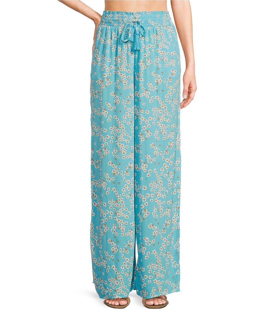 Roxy Tropical Rhythm Floral Printed Wide Leg Pants Product Image