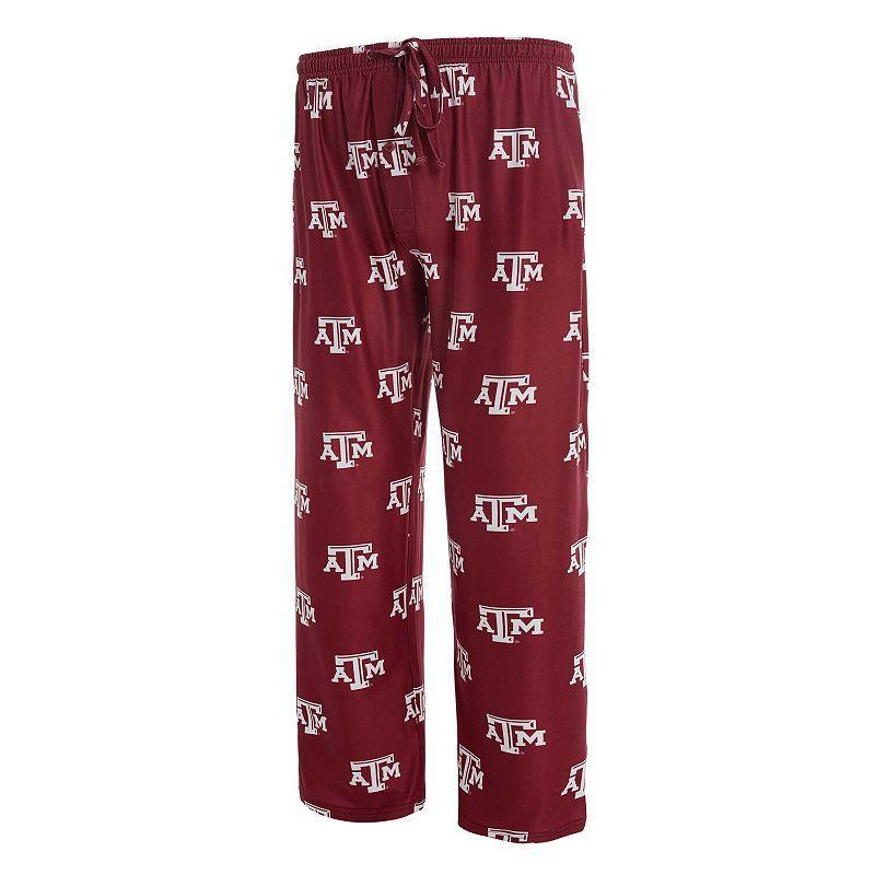 Mens Concepts Sport Maroon Texas A&M Aggies Logo Flagship Allover Print Pants Product Image