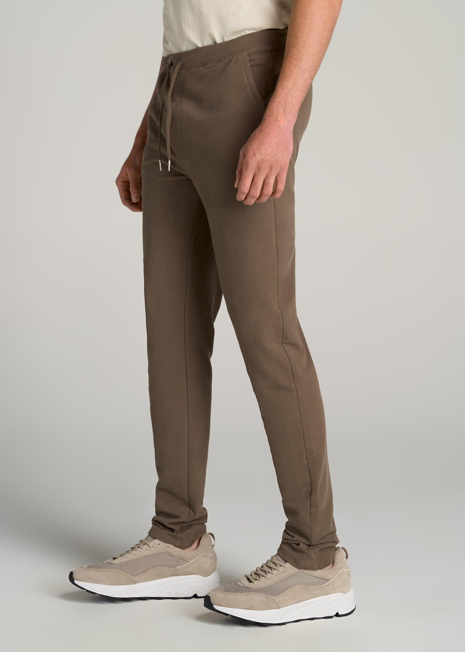 Microsanded French Terry Sweatpants for Tall Men in Army Brush Product Image