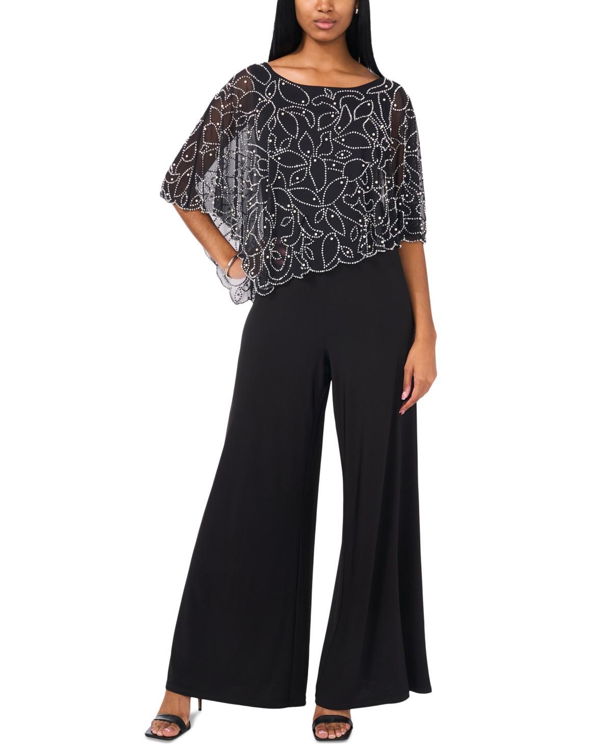 Msk Womens Embellished Overlay Wide-Leg Jumpsuit Product Image