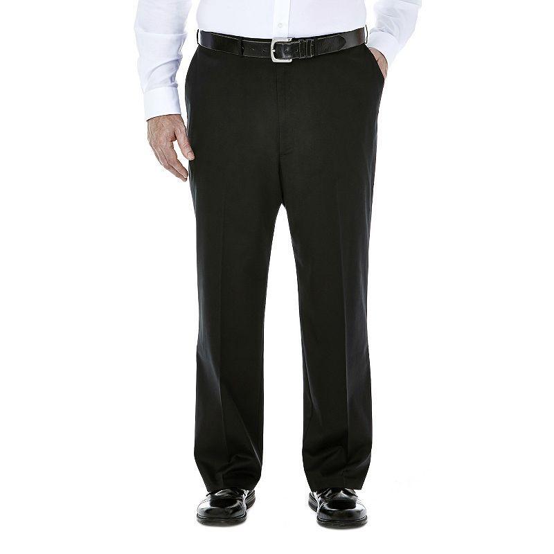 Big & Tall Haggar Premium Stretch No-Iron Khaki Flat-Front Pants, Mens Brown Product Image