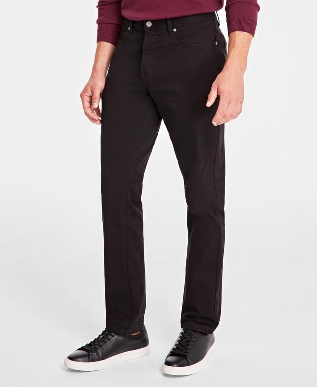 Alfani Mens Five-Pocket Straight-Fit Twill Pants, Created for Macys Product Image