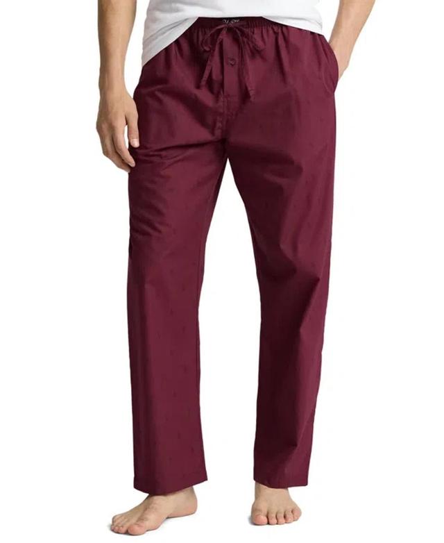 Polo Ralph Lauren Mens Woven Pony-Print Pajama Pants - CLASSIC WINE Product Image