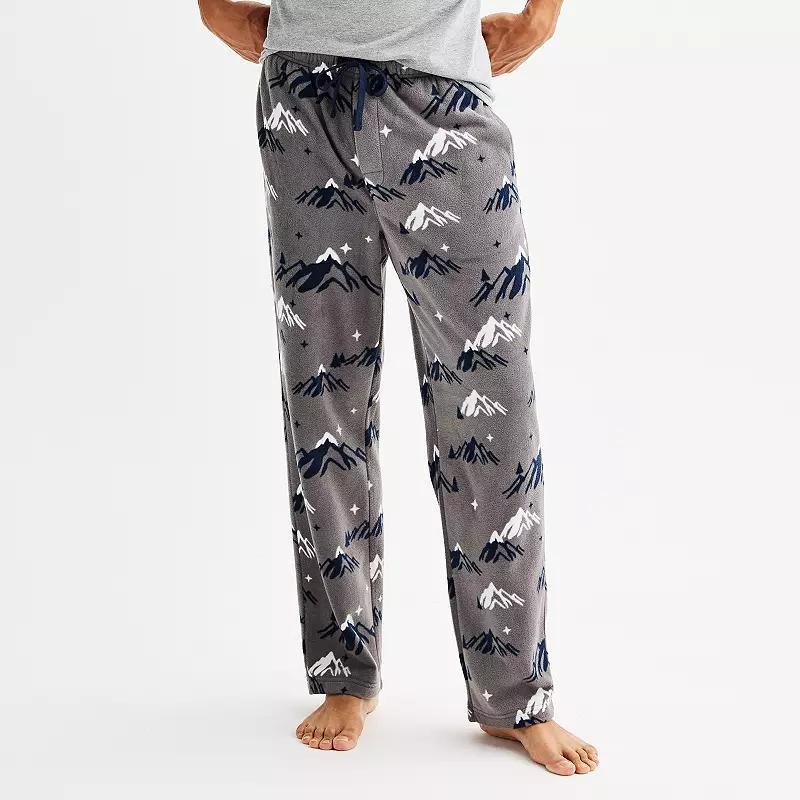 Mens Sonoma Goods For Life Microfleece Pajama Pants Wild Deer Blue Product Image