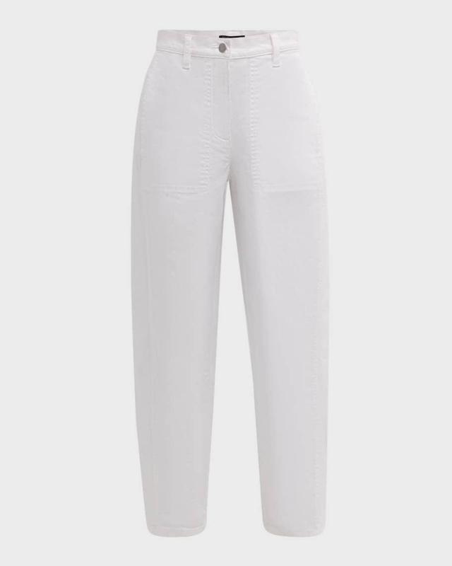 Cropped Straight-Leg Organic Cotton Pants Product Image