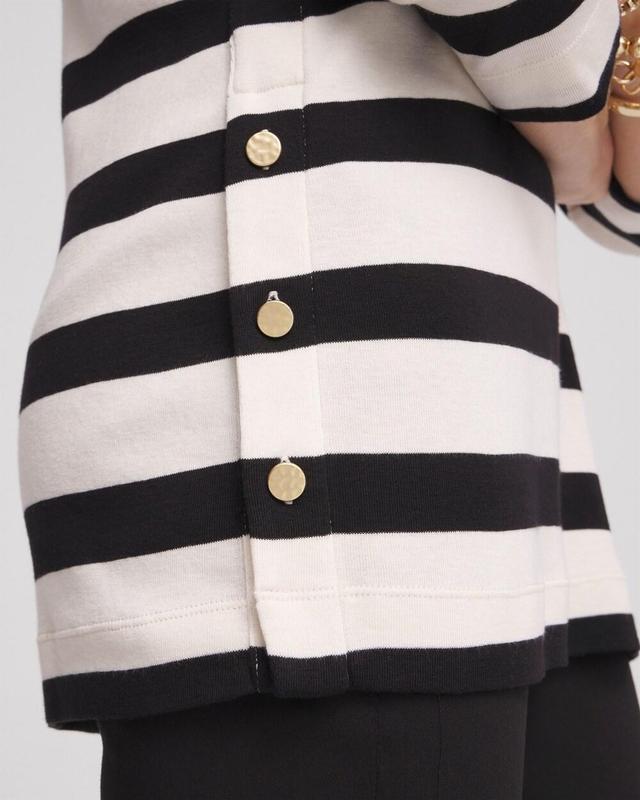 Stripe Button Detail Tunic Product Image