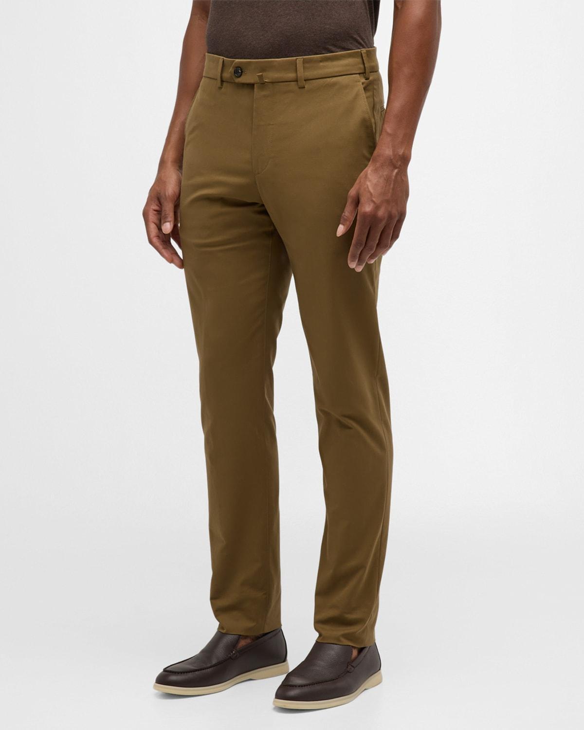 Men's Carlo Hyannis Straight Cotton Trousers Product Image