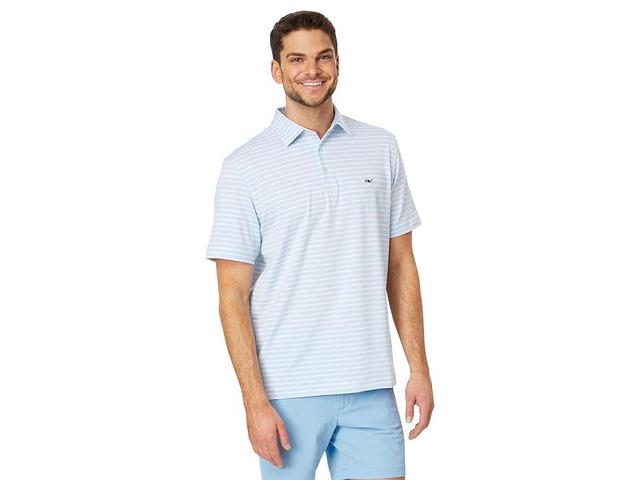 Vineyard Vines Tri-Clr St. Jean Stp Skty Polo Cap Ocean Breeze Flamingo) Men's Clothing Product Image