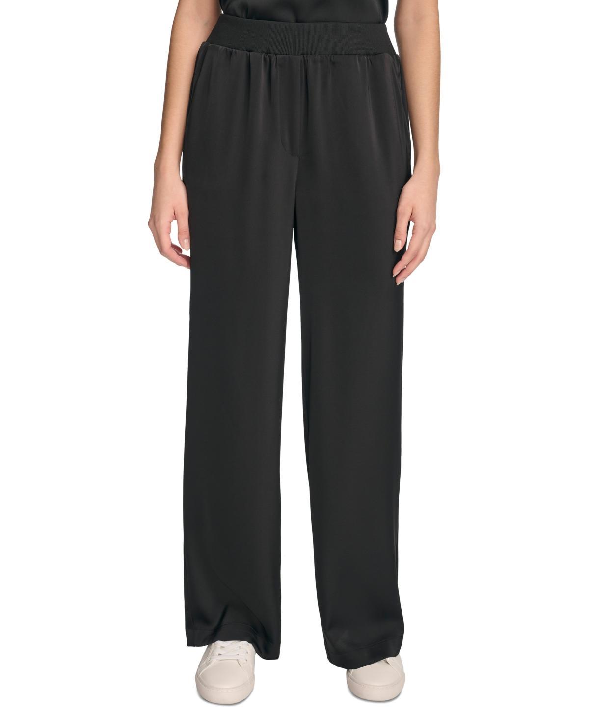 Calvin Klein Womens Pull-On Wide-Leg Pants product image