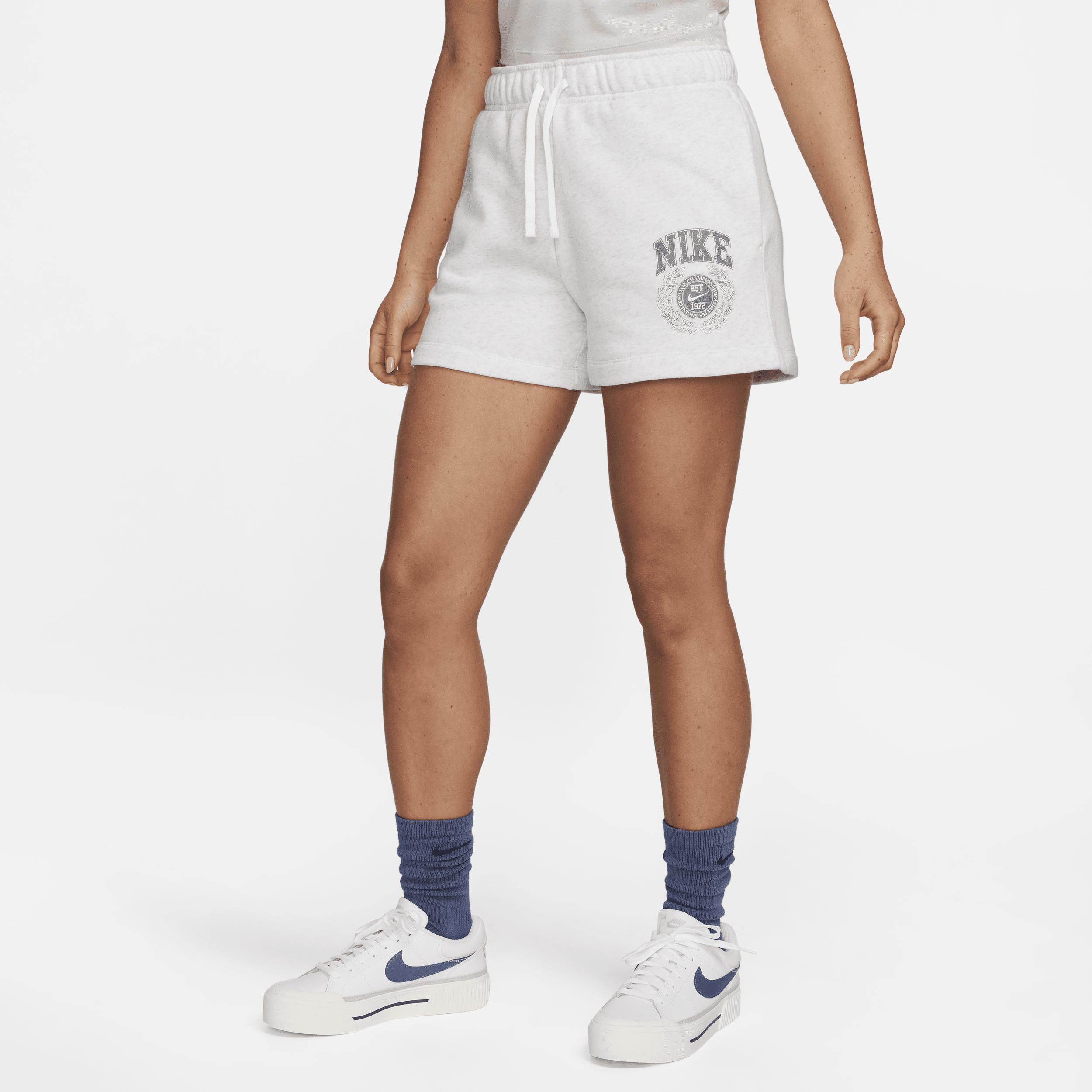 Womens Nike Sportswear Club Fleece Mid-Rise Graphic Shorts Product Image