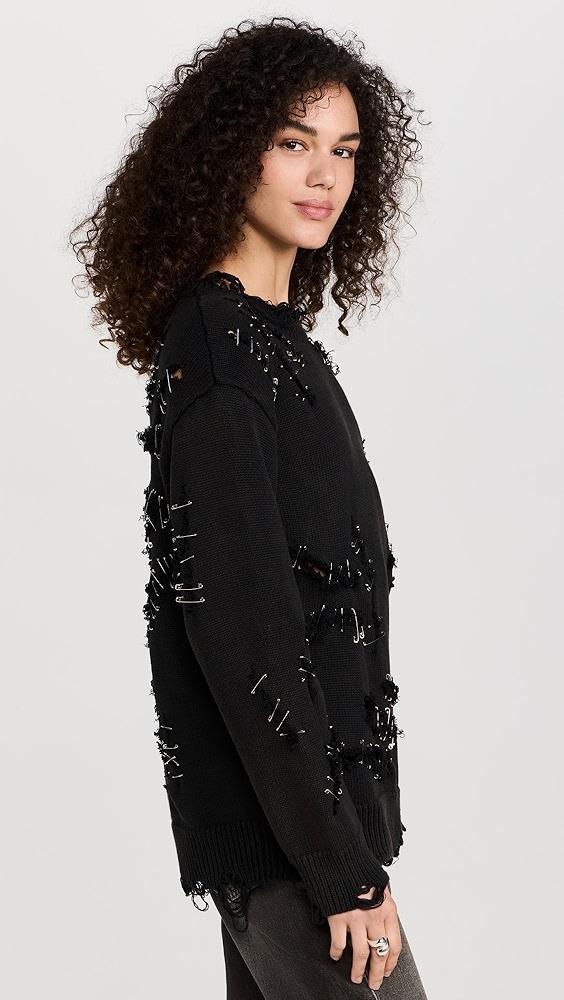 R13 Slashed Boyfriend Sweater | Shopbop Product Image