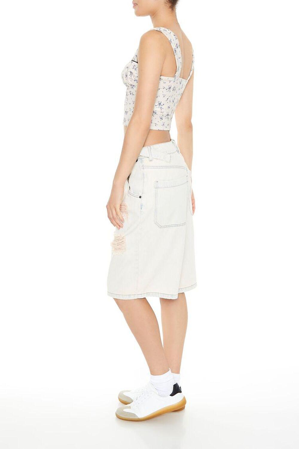 Distressed Denim Bermuda Shorts | Forever 21 Product Image