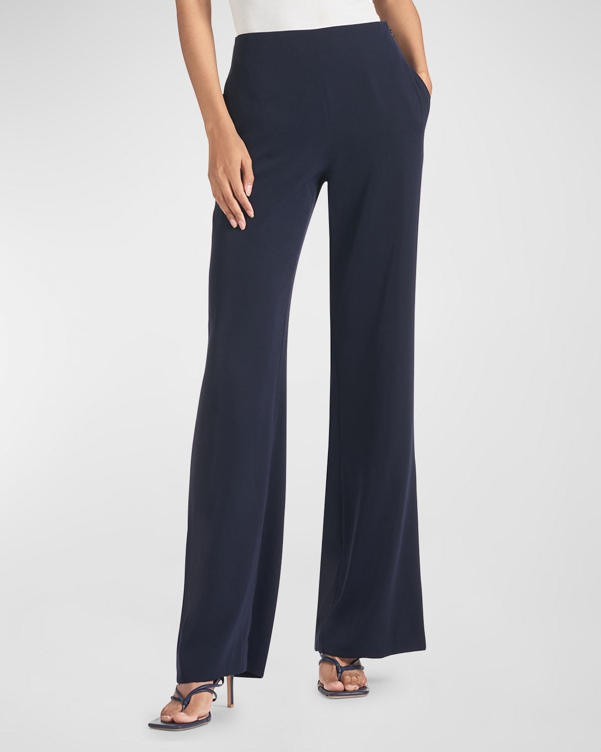 Womens Macy Wide-Leg Crepe Pants Product Image