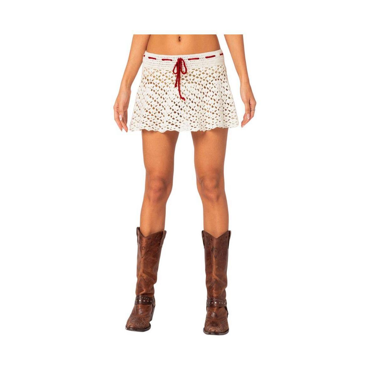 Womens Jaslene crochet mini skirt Product Image