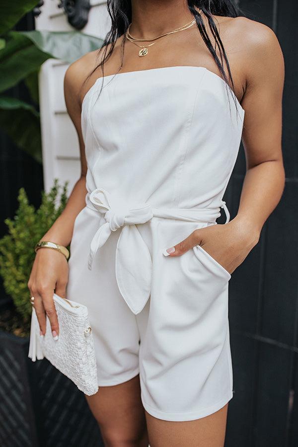 Wine Mixer Romper In Ivory Product Image