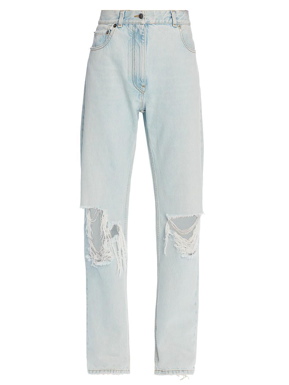 Womens Burty Distressed Wide-Leg Jeans Product Image