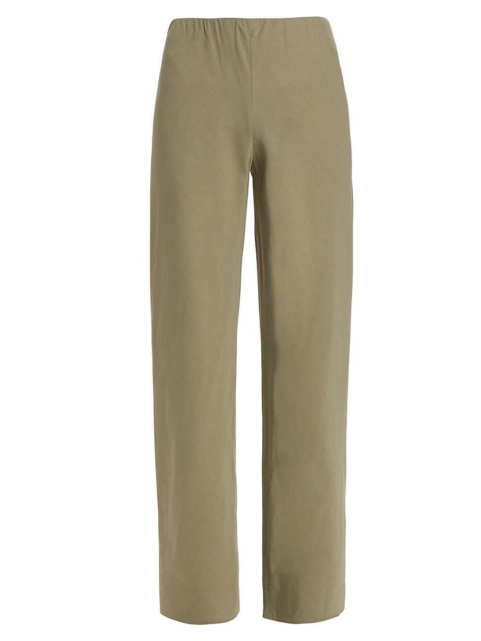 Womens Cotton-Blend Straight-Leg Pants Product Image