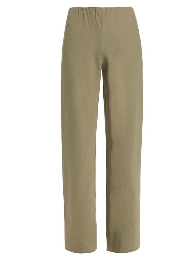 High-Waist Cotton Bias Pants Product Image