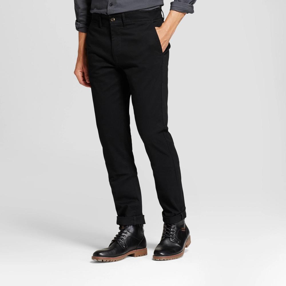 Mens Every Wear Slim Fit Chino Pants - Goodfellow & Co Black 36x30 Product Image