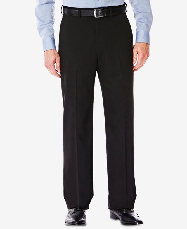 Mens J.M. Haggar Premium Classic-Fit Flat-Front Stretch Suit Pants Dark Blue Product Image