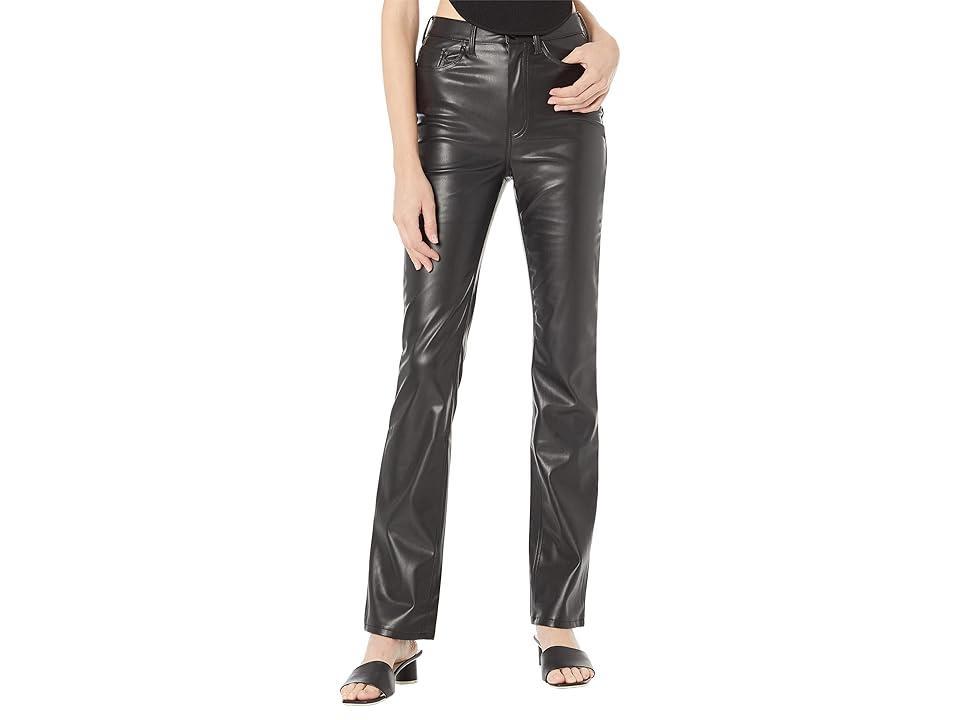 AFRM Heston Vegan Leather High-Rise Straight Leg (Noir) Women's Casual Pants Product Image