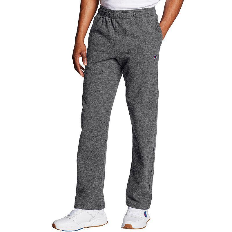 Mens Champion Powerblend Sweatpants, Open Hem, C Logo, 32 Navy S product image