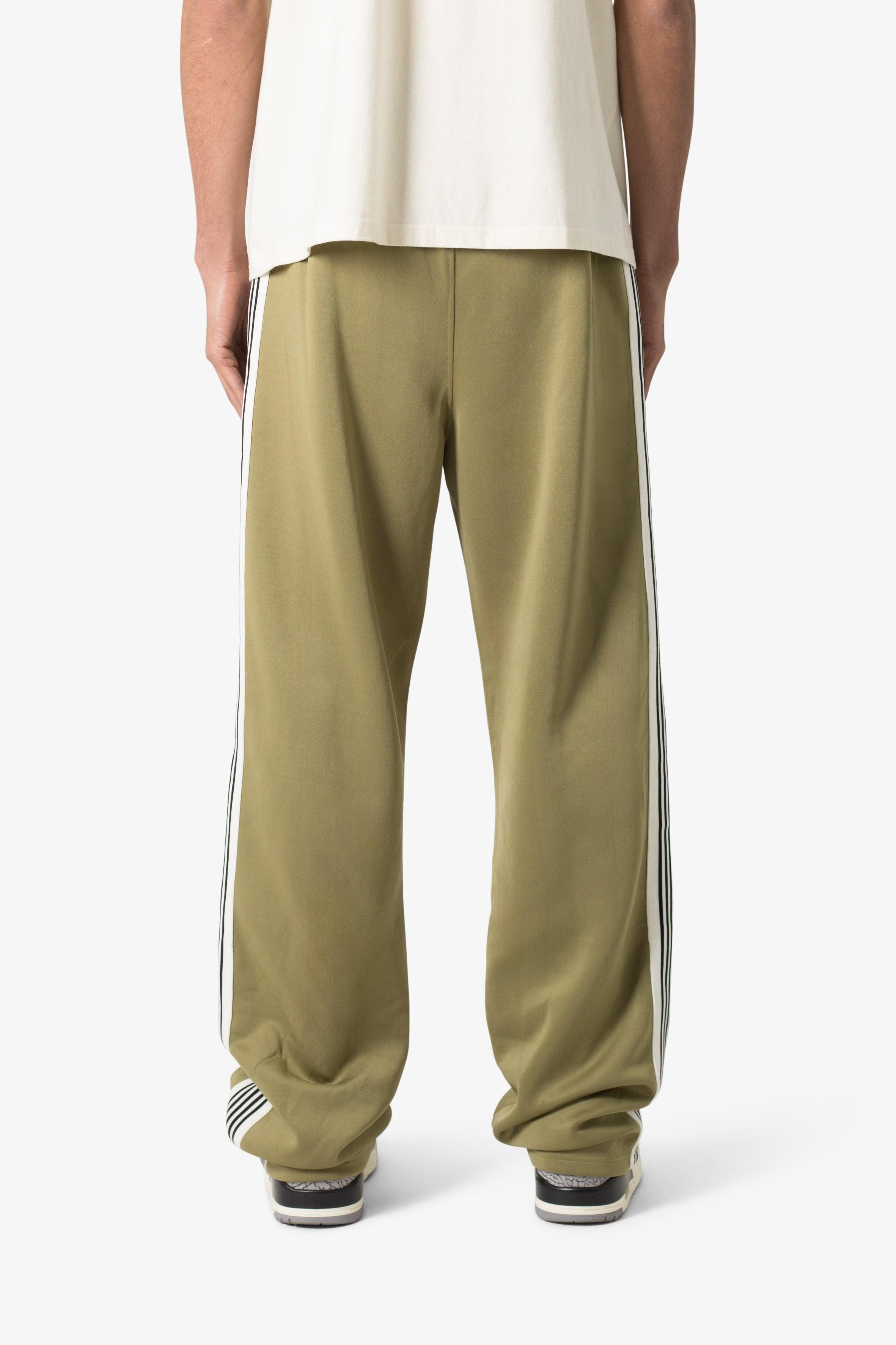 Tricot Side Stripe Pants - Olive Product Image