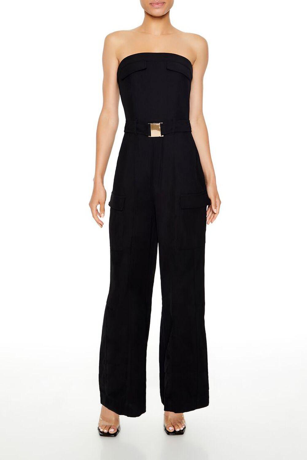 Belted Strapless Cargo Jumpsuit | Forever 21 Product Image