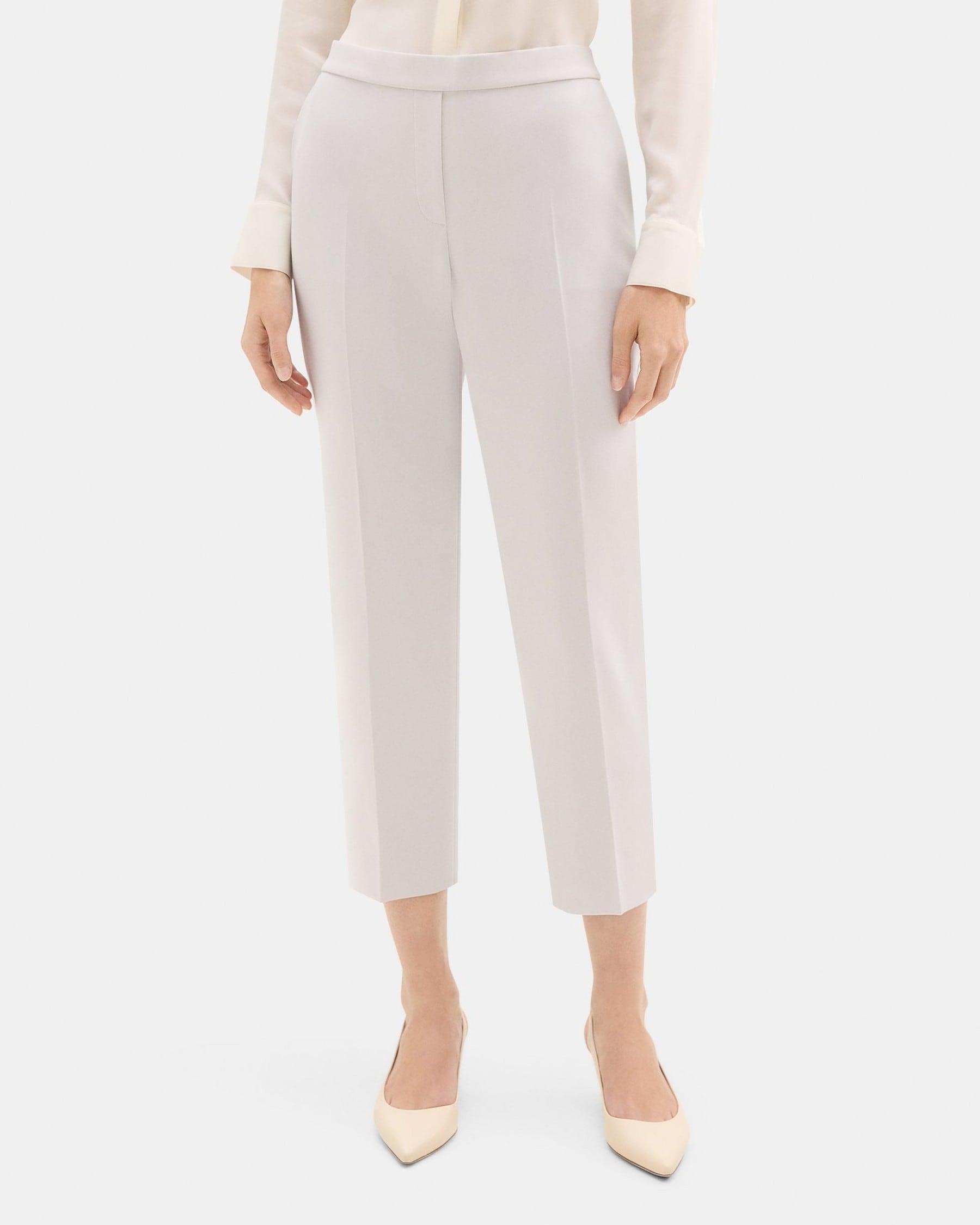 Cropped Slim Pull-On Pant in Crepe Product Image