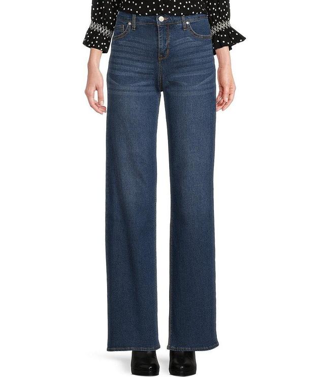 Code Bleu Relaxed High Rise Wide Leg Jeans Product Image