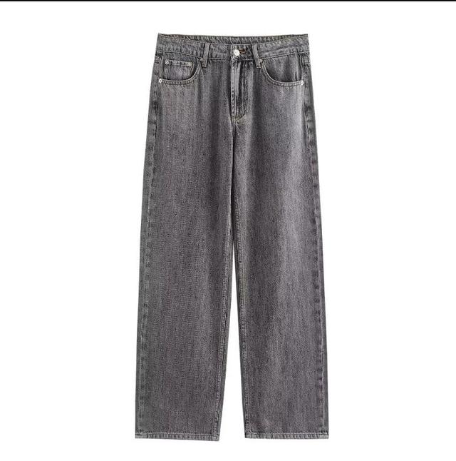 Mid Rise Washed Loose Fit Jeans Product Image