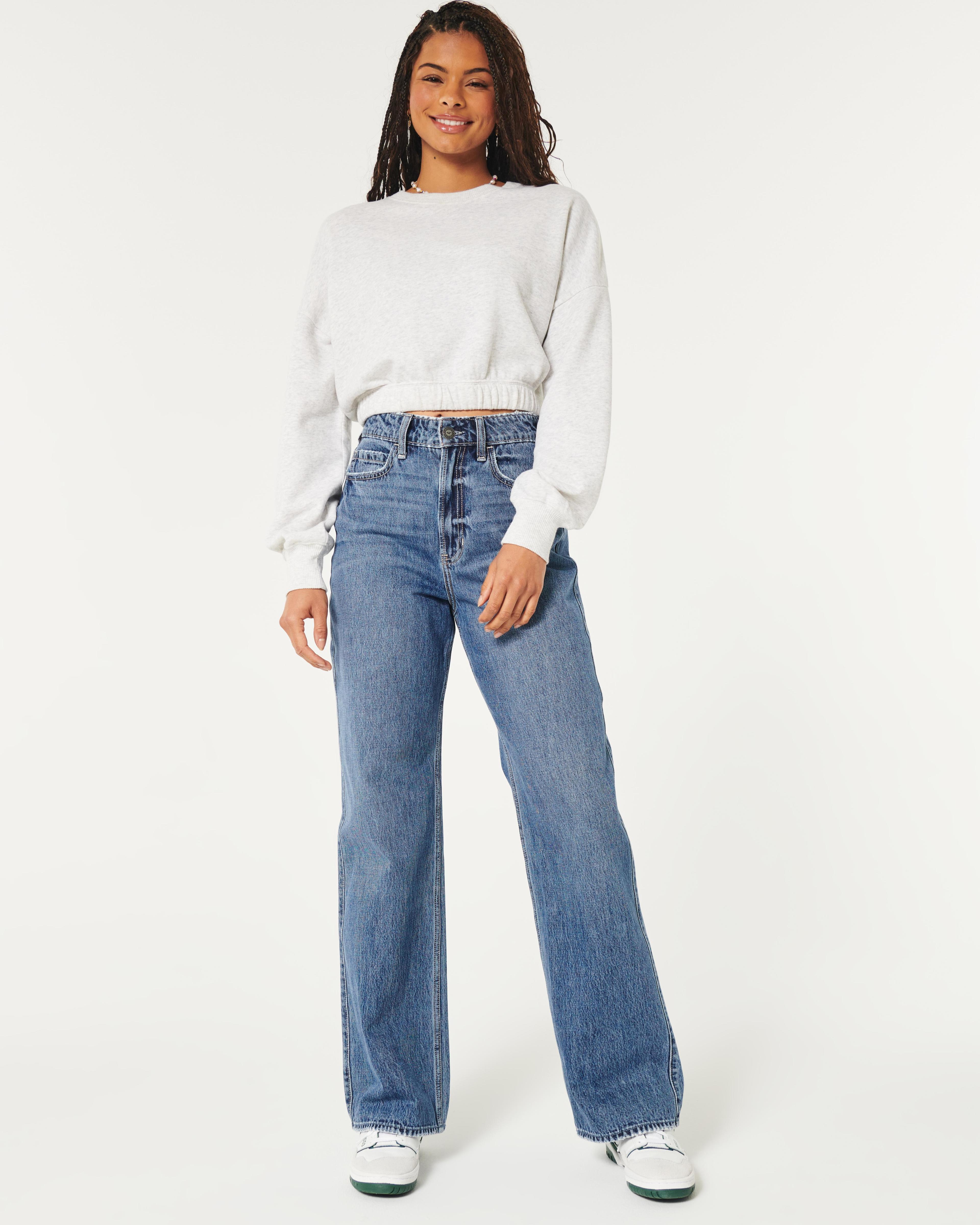 Ultra High-Rise Medium Wash Baggy Jeans product image