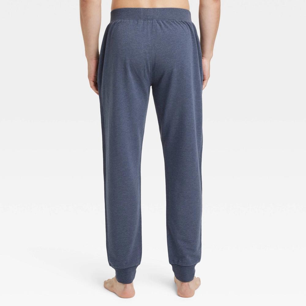 Men's Cotton Modal Knit Jogger Pajama Pants - Goodfellow & Co™ Heathered Navy Blue M Product Image